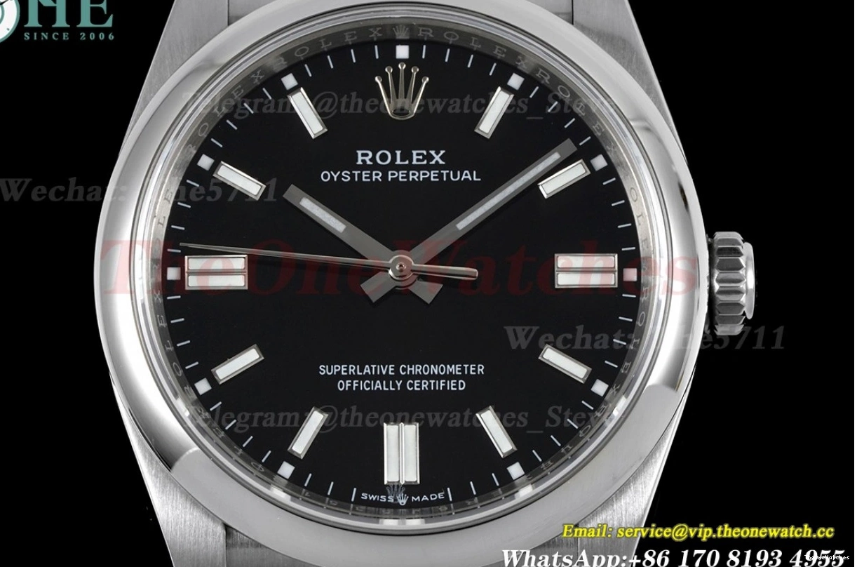 SS 36mm EWF Perpetual 126000 A3230 SS Black Oyster 0306